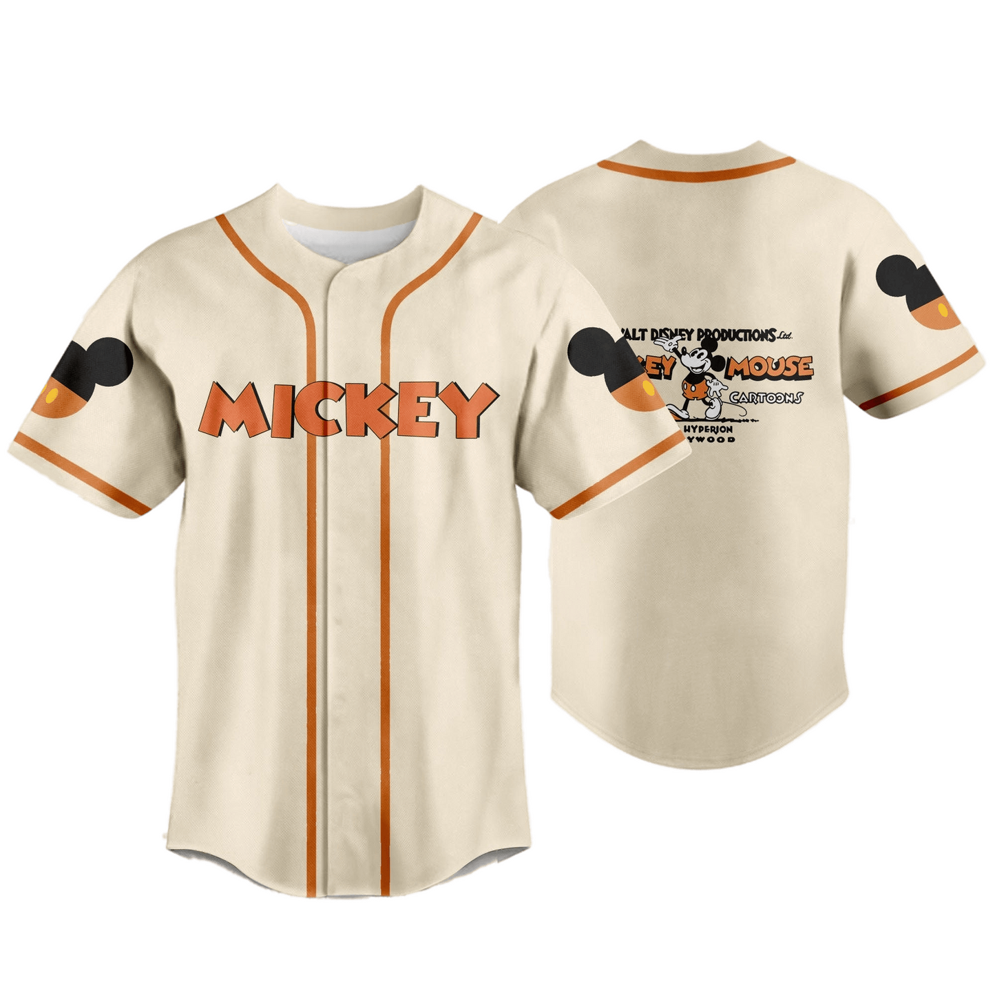 Disney Jersey Walt Disney Production Mickey Mouse Sound Cartoon Vintage Jersey Shirt Baseball Mickey Baseball