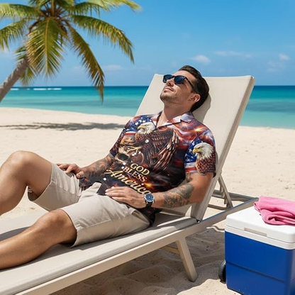 Patriotic 4th of July Hawaiian Shirt for Men - America 250 Years Celebration Gift Tee