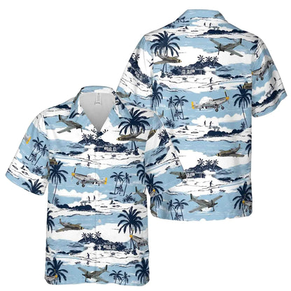 Vintage Airplane Hawaii Shirt, Retro Aviation Aloha Shirt