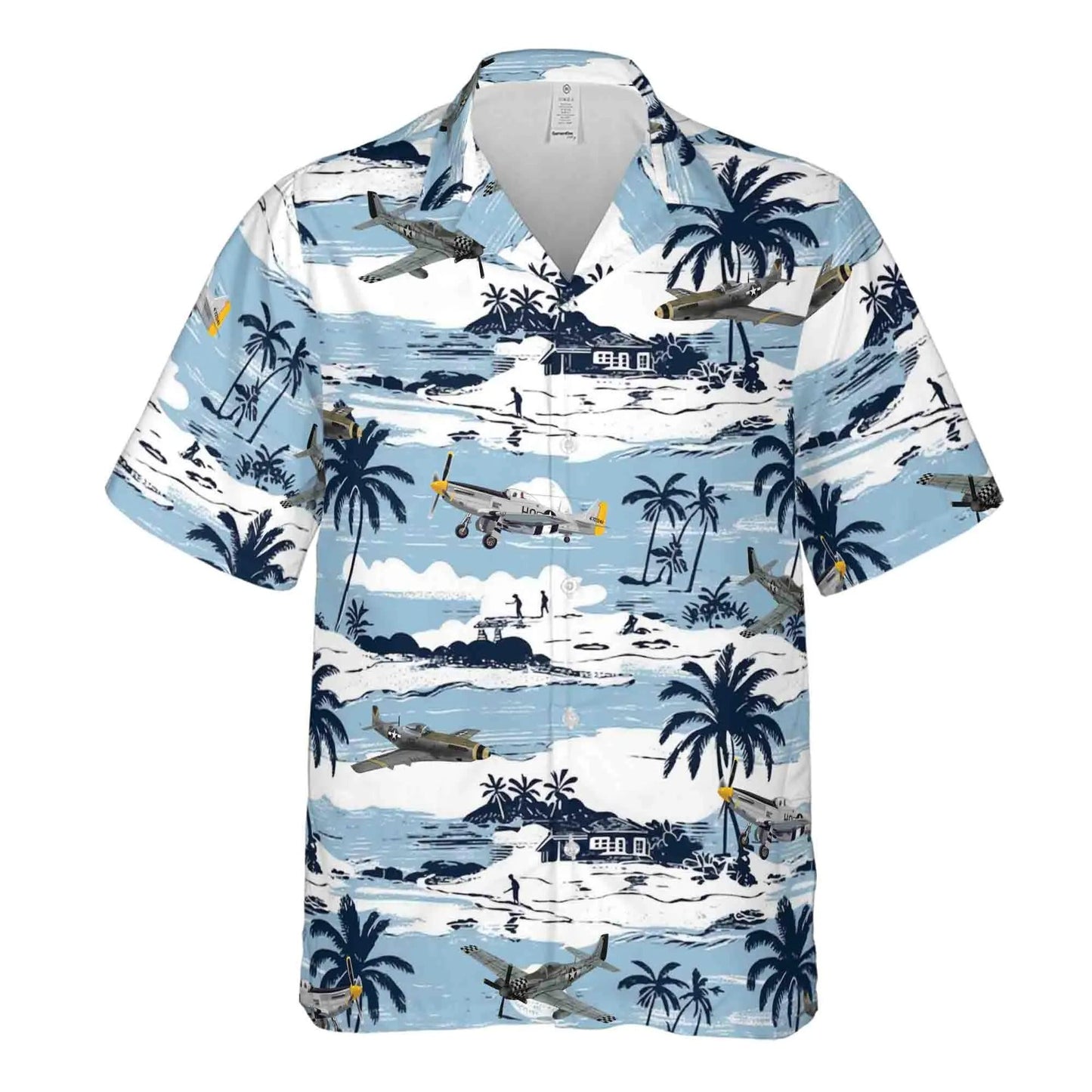 Vintage Airplane Hawaii Shirt, Retro Aviation Aloha Shirt