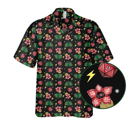 Fantasy Dice Hawaiian Shirt, Forest Magic RPG Gamer Aloha Shirt