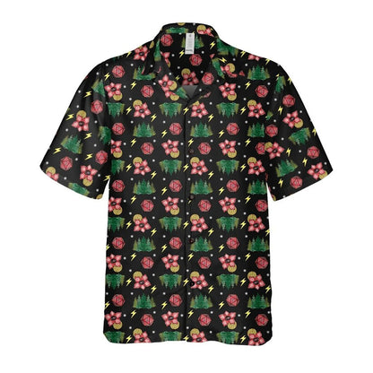 Fantasy Dice Hawaiian Shirt, Forest Magic RPG Gamer Aloha Shirt