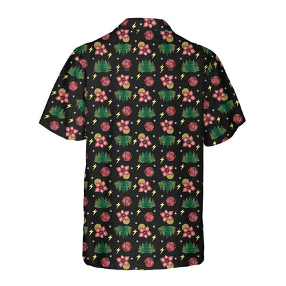 Fantasy Dice Hawaiian Shirt, Forest Magic RPG Gamer Aloha Shirt