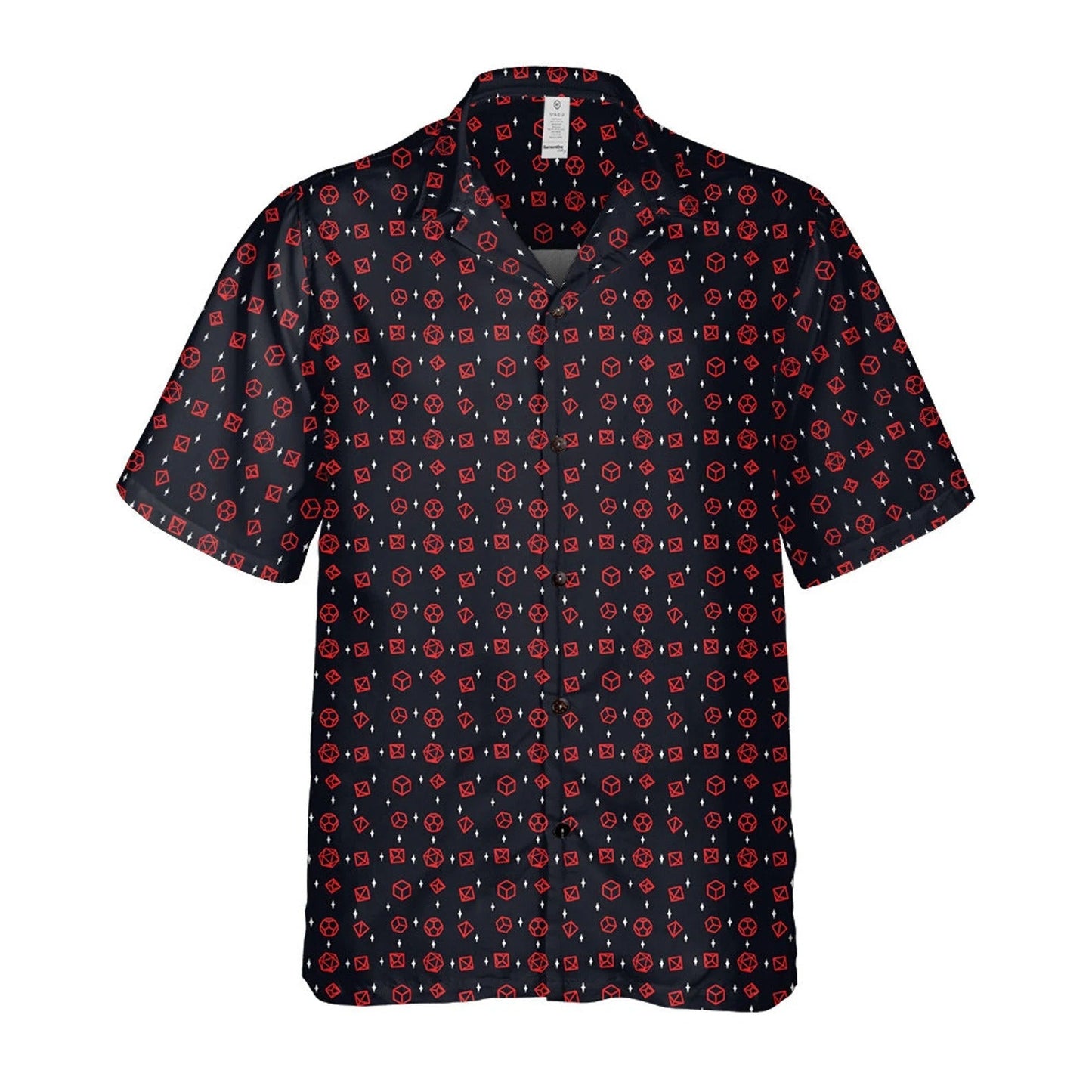 Minimal Dice Hawaiian Shirt, Fantasy RPG Gamer Aloha Shirt for Men