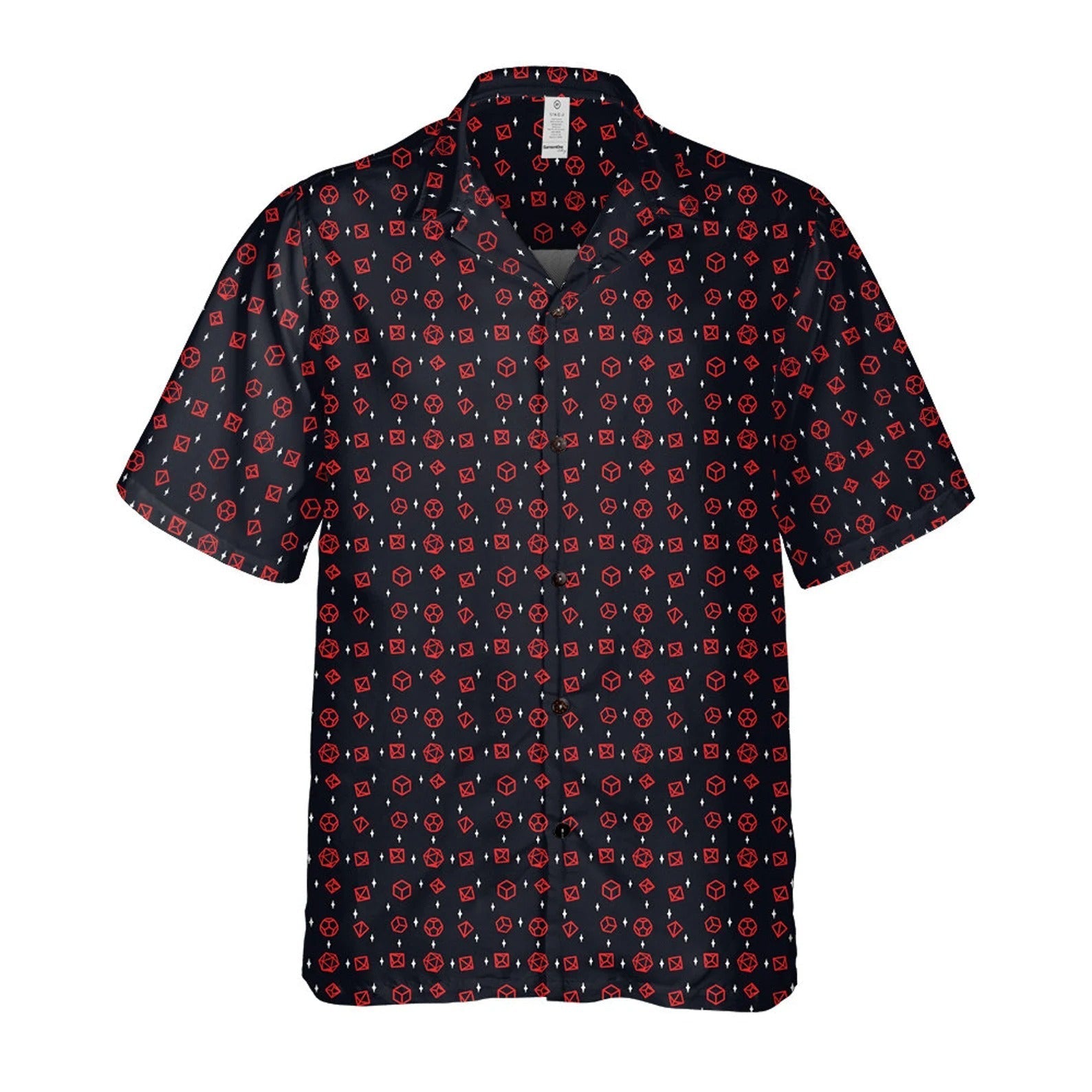 Minimal Dice Hawaiian Shirt, Fantasy RPG Gamer Aloha Shirt for Men