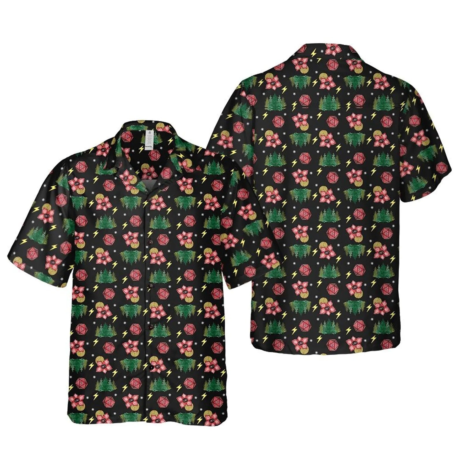 Fantasy Dice Hawaiian Shirt, Forest Magic RPG Gamer Aloha Shirt