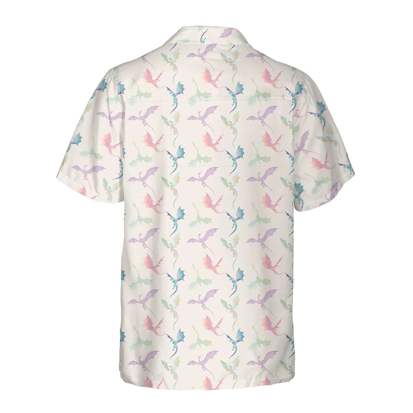 Pastel Dragon Hawaiian Shirt, Cute Fantasy Aloha Shirt for Summer