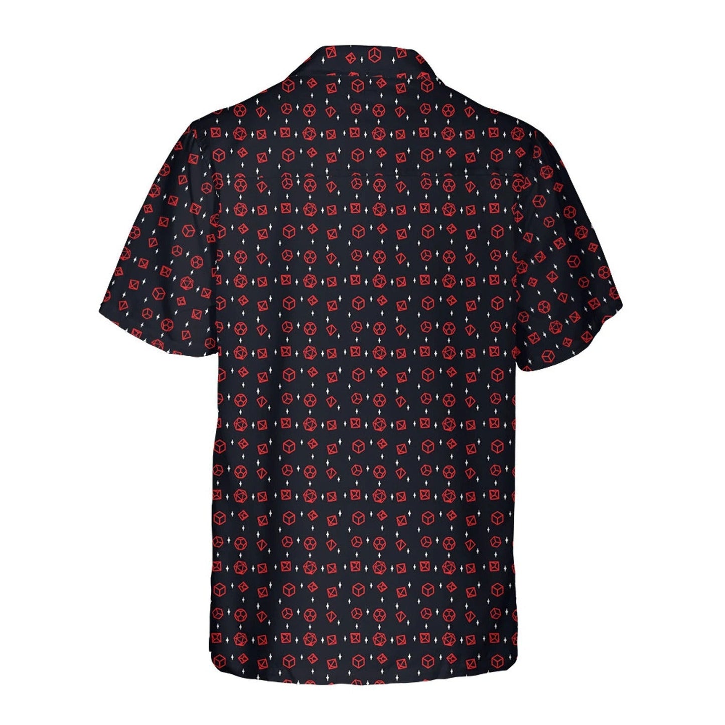 Minimal Dice Hawaiian Shirt, Fantasy RPG Gamer Aloha Shirt for Men