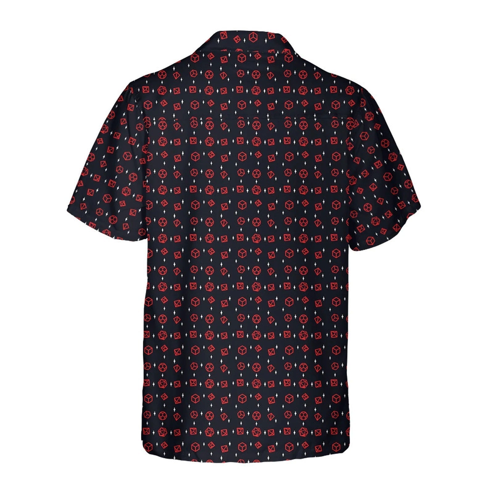 Minimal Dice Hawaiian Shirt, Fantasy RPG Gamer Aloha Shirt for Men