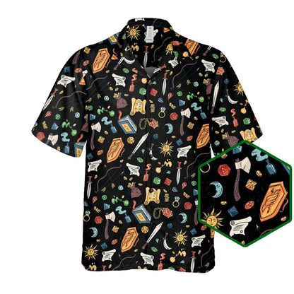 Fantasy RPG Hawaiian Shirt, Magic Adventure Gamer Aloha Shirt