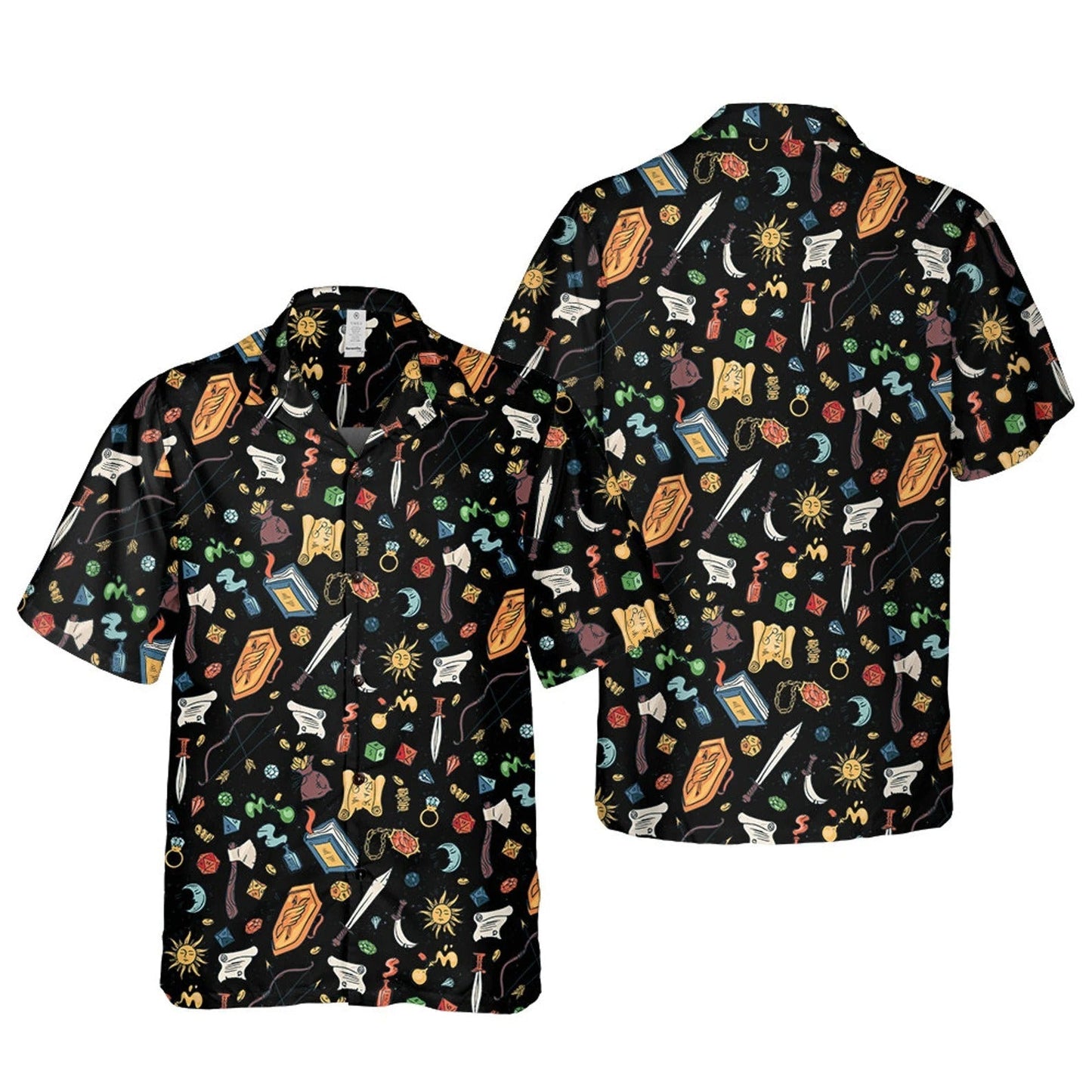 Fantasy RPG Hawaiian Shirt, Magic Adventure Gamer Aloha Shirt
