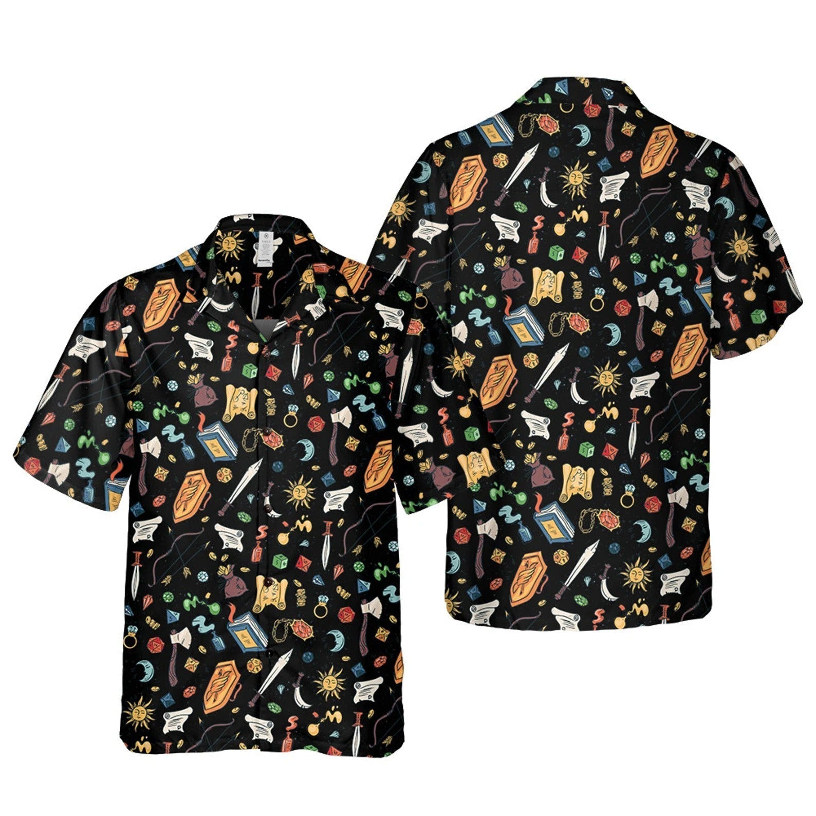 Fantasy RPG Hawaiian Shirt, Magic Adventure Gamer Aloha Shirt