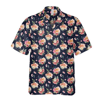 Floral Dice Hawaiian Shirt, Cute Gamer Aloha Shirt, Fantasy Gift Shirt
