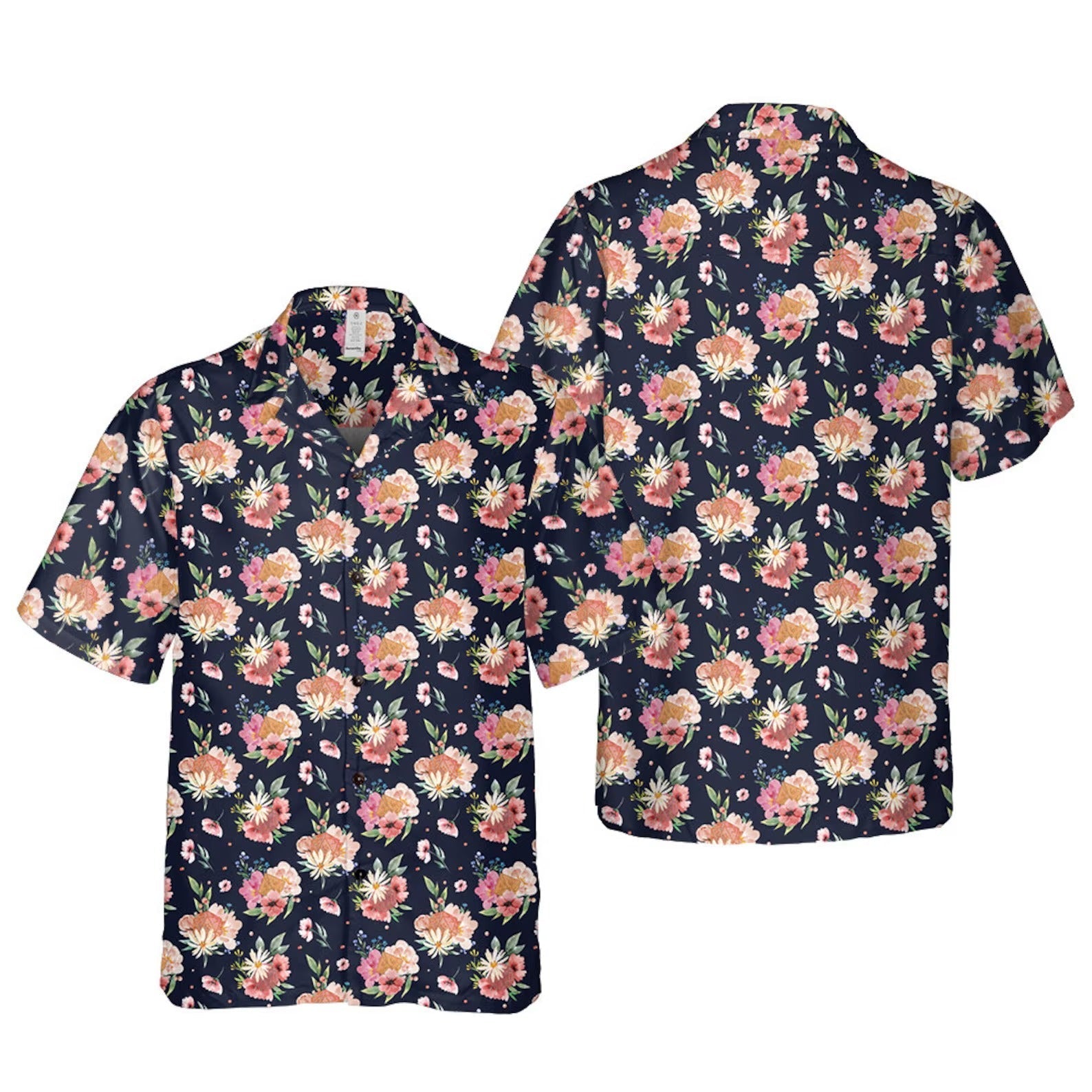 Floral Dice Hawaiian Shirt, Cute Gamer Aloha Shirt, Fantasy Gift Shirt