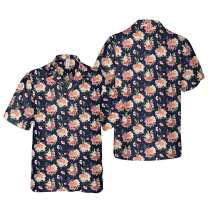 Floral Dice Hawaiian Shirt, Cute Gamer Aloha Shirt, Fantasy Gift Shirt