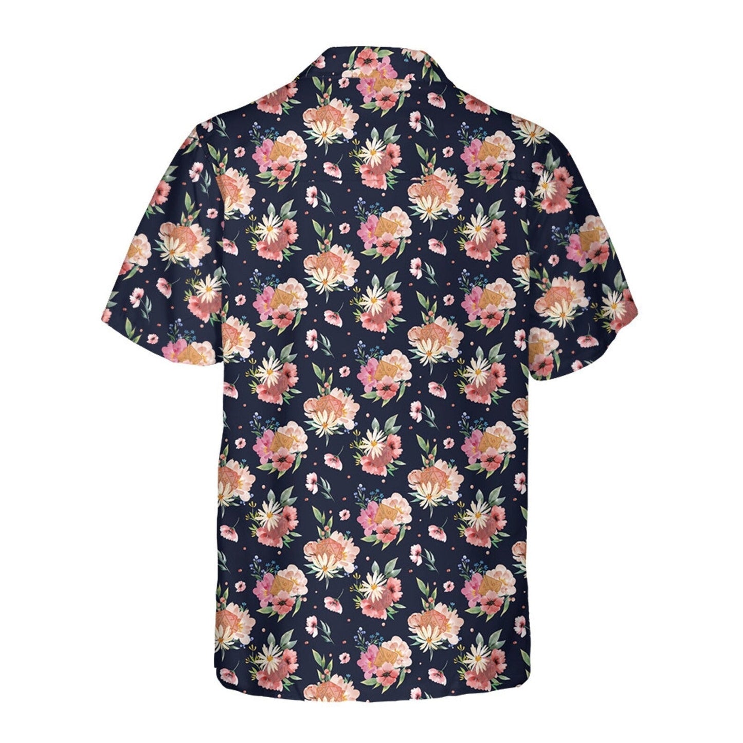 Floral Dice Hawaiian Shirt, Cute Gamer Aloha Shirt, Fantasy Gift Shirt