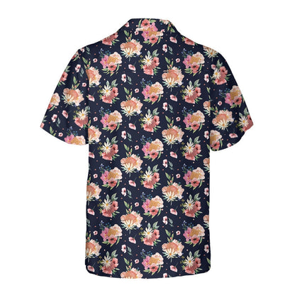 Floral Dice Hawaiian Shirt, Cute Gamer Aloha Shirt, Fantasy Gift Shirt