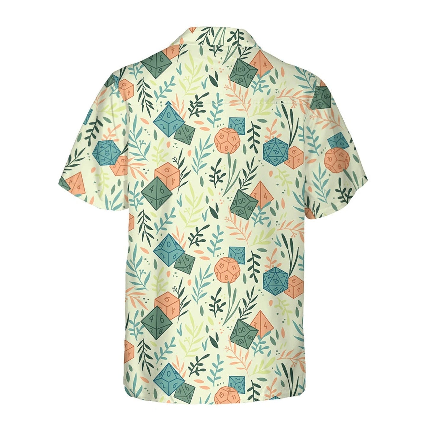 Light Dice Hawaiian Shirt, Casual Fantasy Gamer Aloha Shirt for Summer