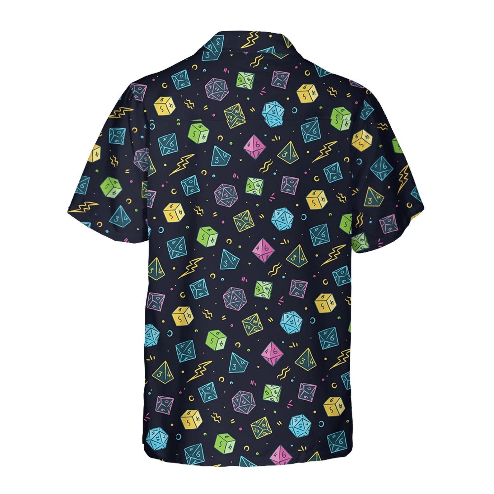 Colorful Dice Hawaiian Shirt, Fantasy RPG Gamer Aloha Shirt