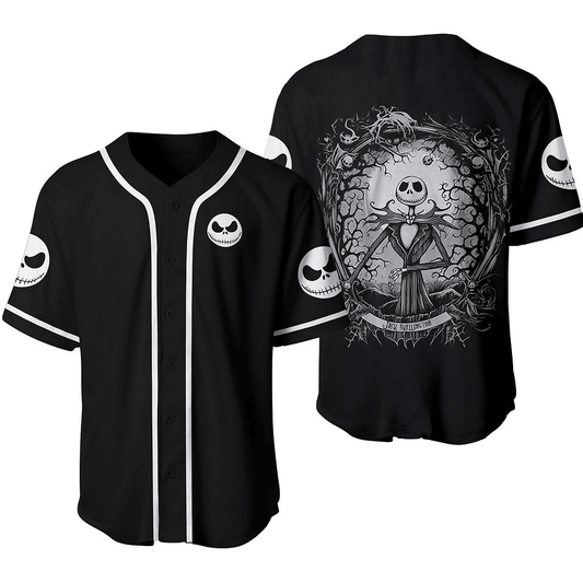 Tnbc Baseball Jersey Jack in Nightmare Forest Jersey Shirt Black Unisex Adult