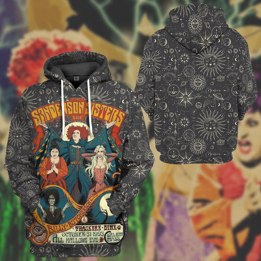  DN T-shirt Hocus Pocus Shirt The Sanderson Sisters Witches Grey Hoodie DN Hoodie