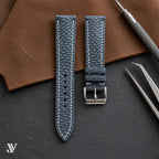 Slate Grey Beaver Leather Watch Strap — styled scene (AI-generated scene)