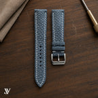 Slate Grey Beaver Leather Watch Strap — styled scene (AI-generated scene)