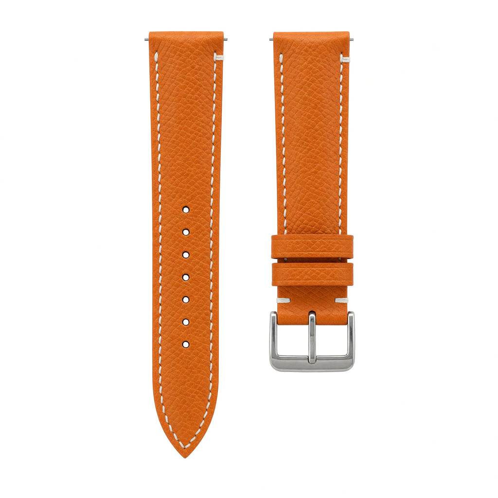 Orange Epsom Classic Leather Watch Strap — original product photo