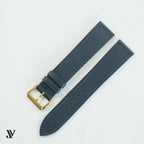 Slate Blue Epsom Classic Leather Watch Strap — original product photo