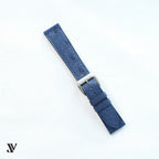 Denim Blue Ostrich Leather Watch Strap — original product photo