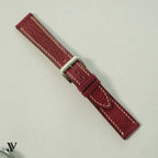 Burgundy Patina Cowhide Leather Watch Strap — original product photo