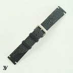 Black Stingray Leather Watch Strap — original product photo