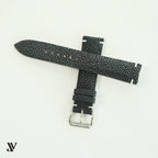 Black Stingray Leather Watch Strap — original product photo