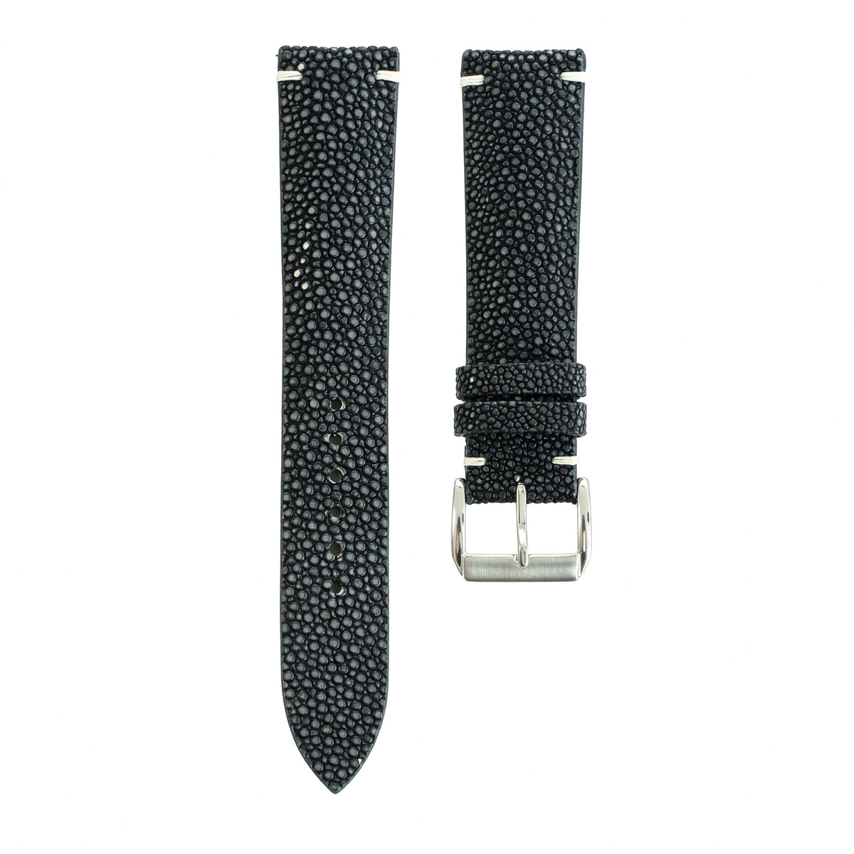 Black Stingray Leather Watch Strap — original product photo