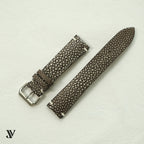 Taupe Stingray Leather Watch Strap — original product photo