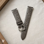 Taupe Stingray Leather Watch Strap — styled scene (AI-generated scene)