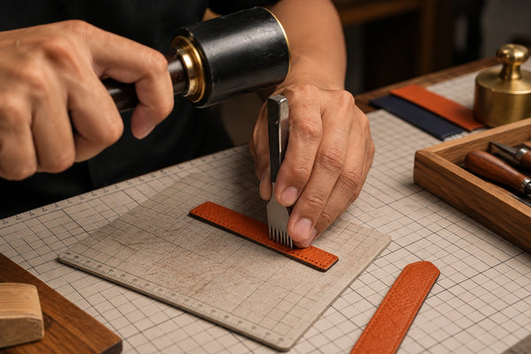 Punching stitching holes