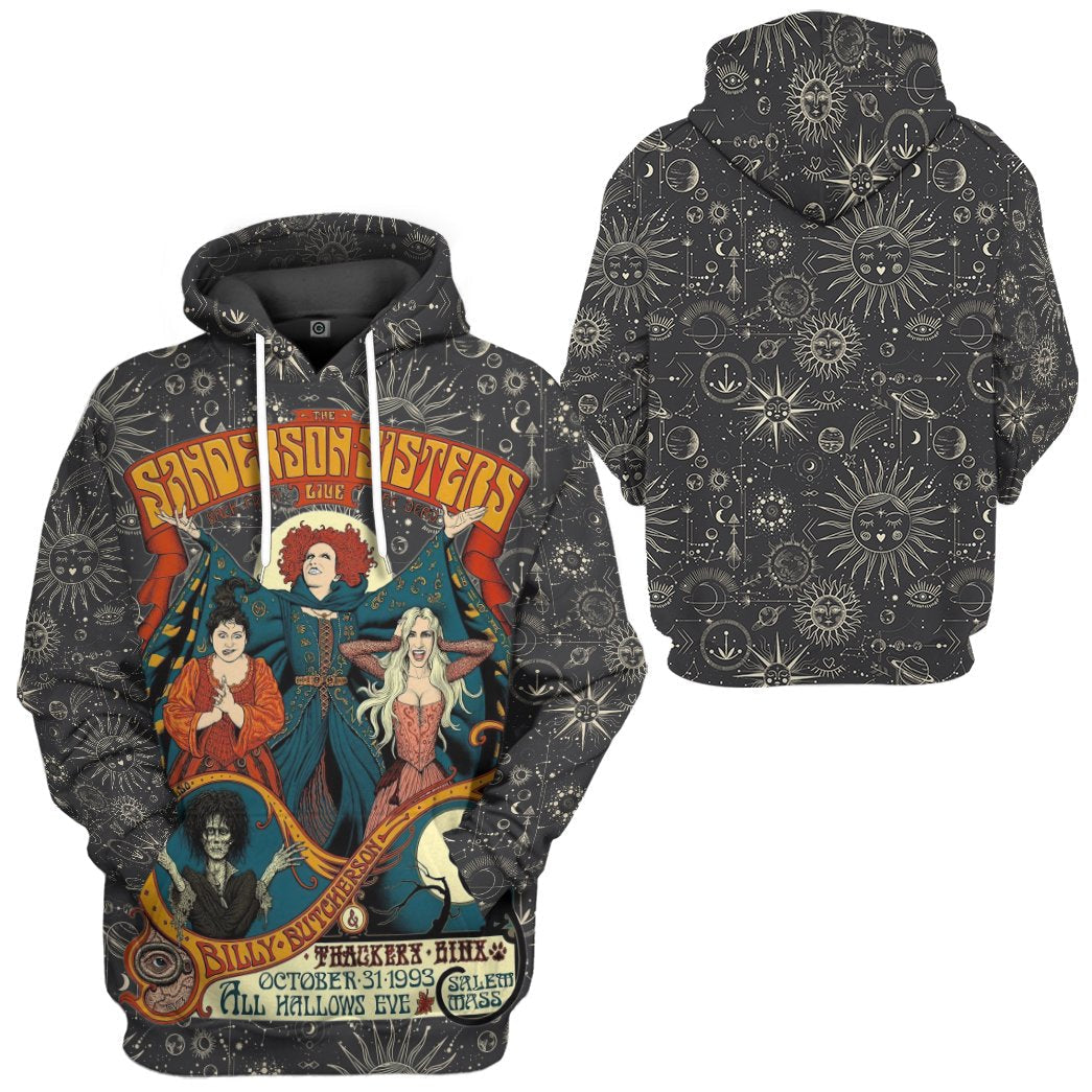  DN T-shirt Hocus Pocus Shirt The Sanderson Sisters Witches Grey Hoodie DN Hoodie