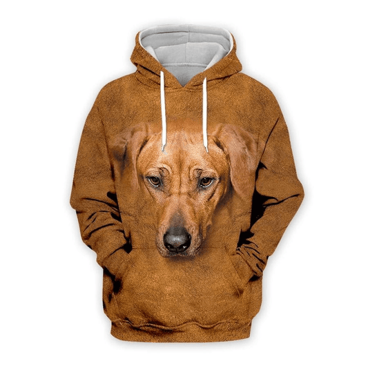 Dog Hoodie Rhodesian Ridgeback Graphic Hoodie Brown Unisex - Cozy Hoodie For Cold Weather