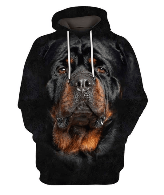 Dog Hoodie Rottweiler Ma Chi Ma Face Hair Graphic Hoodie Black Unisex - Cozy Hoodie For Cold Weather