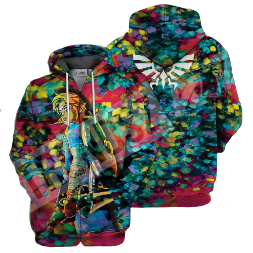 Legend Of Zelda T-shirt Botw Link Hyrule's Symbol T-shirt Legend Of Zelda Hoodie Legend Of Zelda