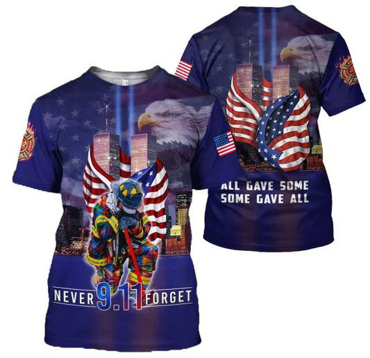 Patriot Day Shirt 9-11 All Gave Some Some Gave All Never Forget Eagle Shirt September 11Th Shirt - Trendy Gift For Men & Women