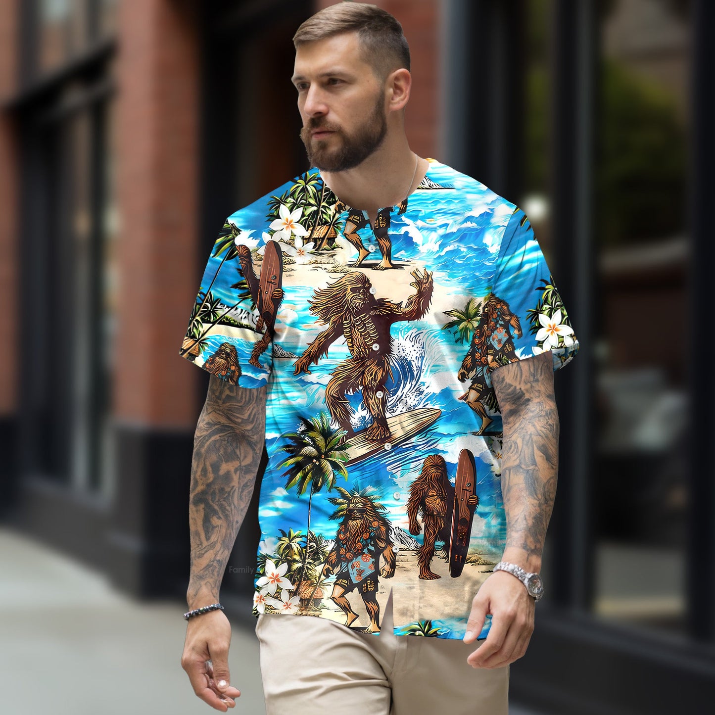Starwars Chewbacca Surfing - Baseball Jersey - Christant Gift For Him - Family Store