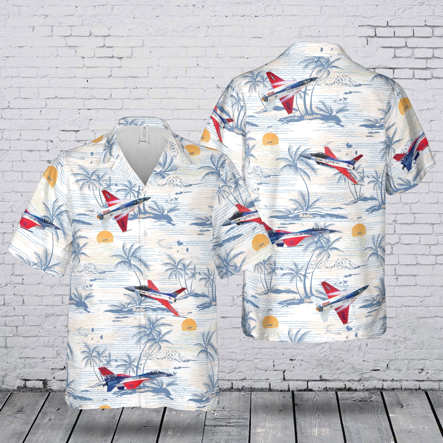 USAF F-16 Viper Classic Hawaiian Shirt