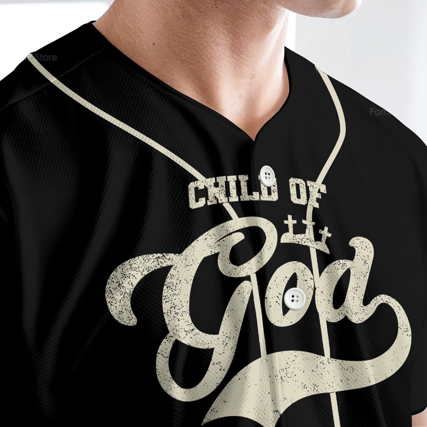 Faith Over Fear - Baseball Jersey - Christant Gift For Him for God, Jesus, Christian