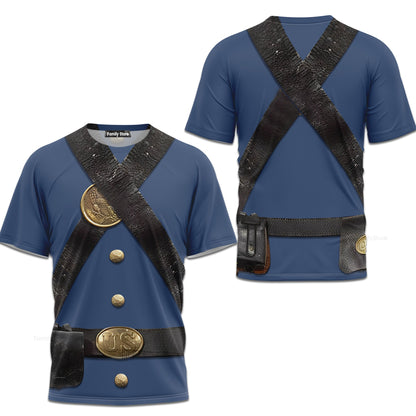 Union Infantry Uniform in Civil War T-Shirts For Men