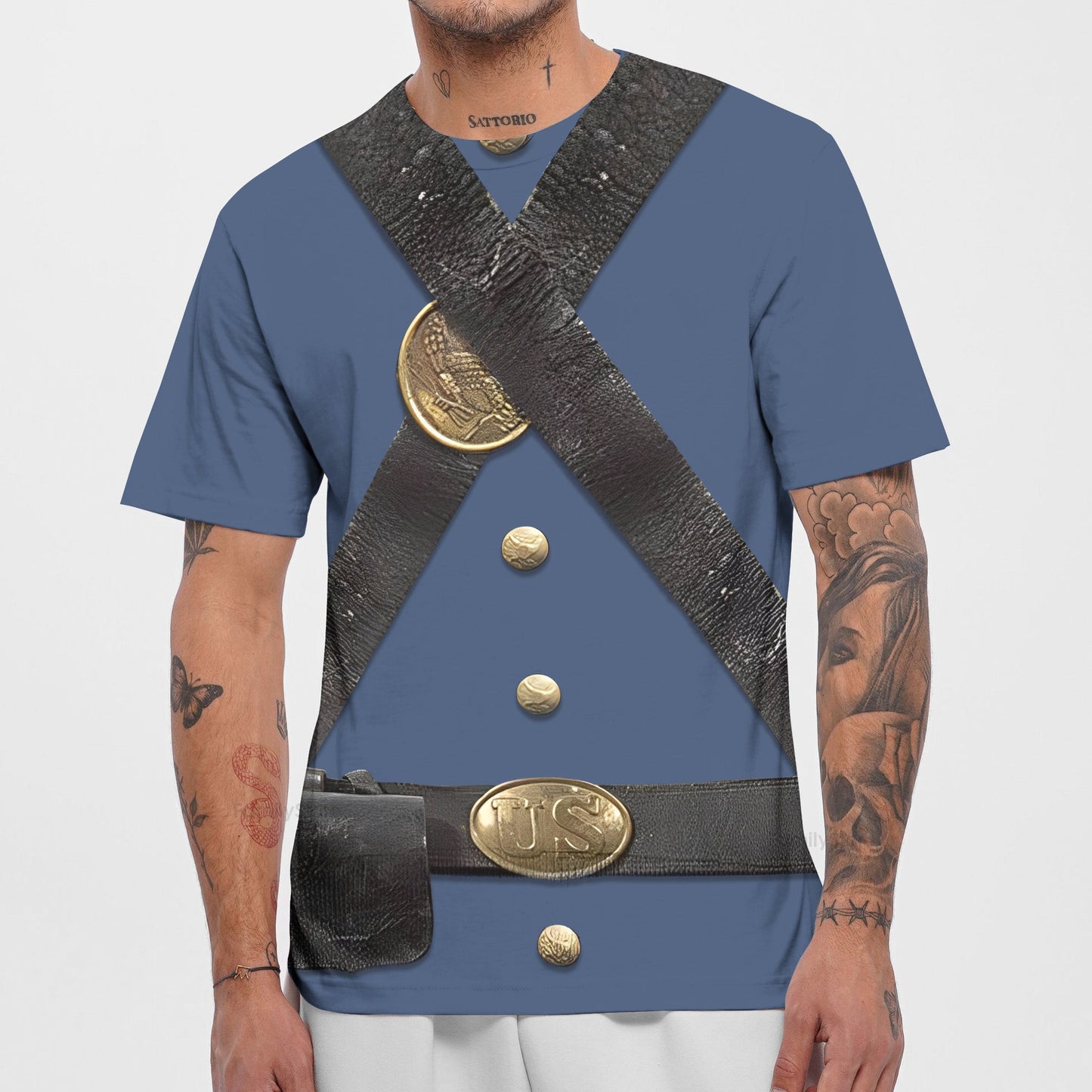 Union Infantry Uniform in Civil War T-Shirts For Men
