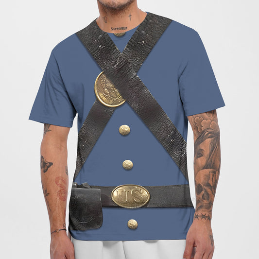 Union Infantry Uniform in Civil War T-Shirts For Men