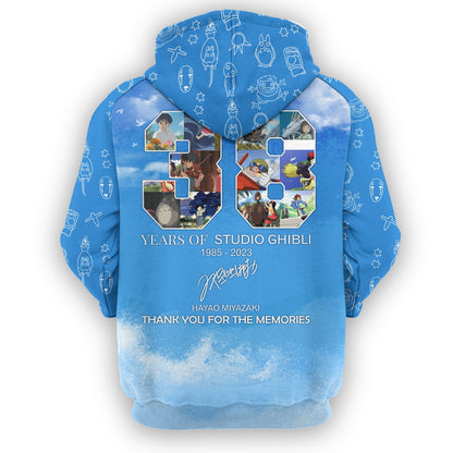 S.Ghibli T-shirt 38 Years Of Studio.G Anime T-shirt Amazing S.Ghibli Hoodie