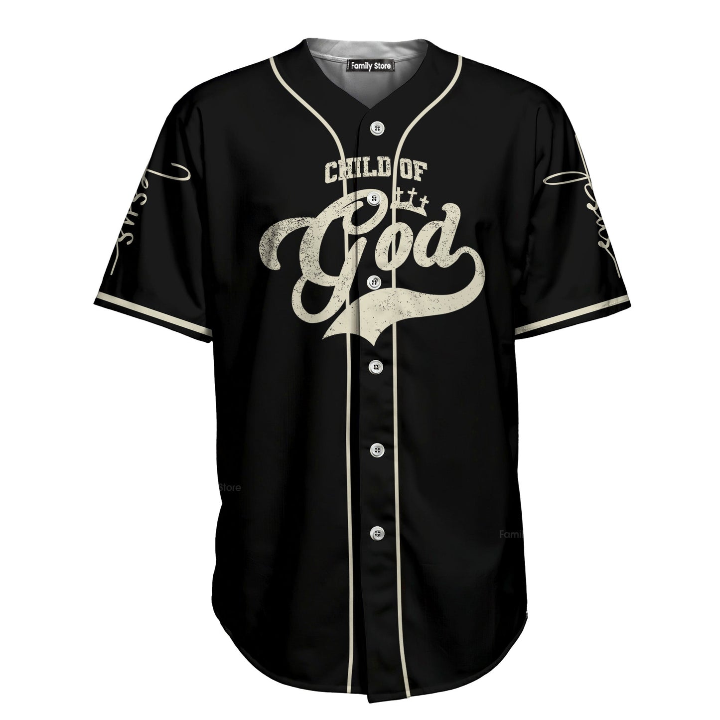 Faith Over Fear - Baseball Jersey - Christant Gift For Him for God, Jesus, Christian